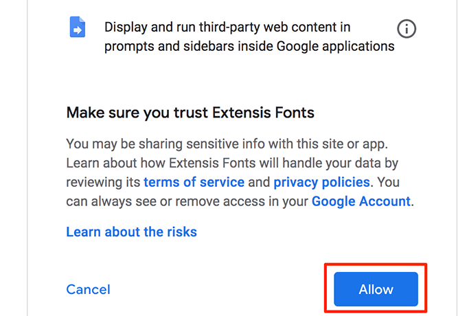 How to put fonts in google docs